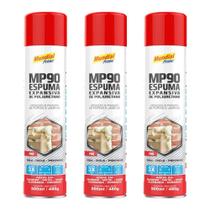 Kit 3 Espumas Expansivas de Poliuretano 500ml/480g - Mundial Prime