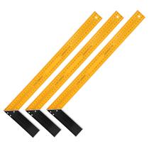 Kit 3 Esquadro Metálico 50cm 20pol Para Marcenaria E Serralheria Uso Profissional Gravação a Lazer
