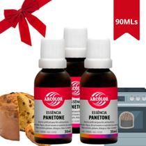 Kit 3 Essências de Panetone Para Natal Super Saboroso Culinária Caseira