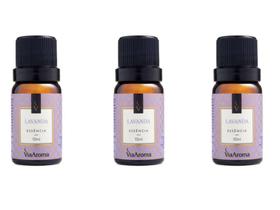Kit 3 Essências Lavanda - 10Ml Via Aroma Kit 3 Essências Lavanda - 10Ml Via Aroma