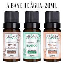 Kit 3 Essências Para Aromatizador e Difusor Elétrico a Base de Água Escolha seus Aromas l Aroma Floral