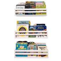 Kit 3 Estante Para Livro Organizador Infantil Quarto Bebê 40