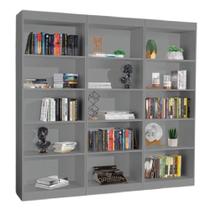 Kit 3 Estantes Livreiro Office Multiuso 12 Prateleiras
