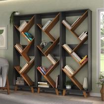 Kit 3 Estantes Multiuso para Livro 199cmx204cm Helena