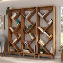 Kit 3 Estantes Multiuso para Livro 199cmx204cm Helena