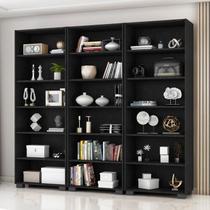 Kit 3 Estantes para Livros 5 Prateleiras 188cmx181,5cm Office Kit 3 Estantes para Livros 5 Prateleiras 188cmx181,5cm Office