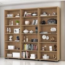 Kit 3 Estantes para Livros 5 Prateleiras 188cmx181,5cm Office