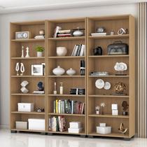 Kit 3 Estantes para Livros 5 Prateleiras 188cmx181,5cm Office