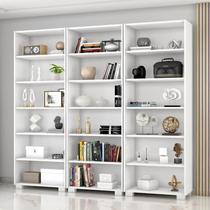 Kit 3 Estantes para Livros 5 Prateleiras 188CMX60,5cm Office Branco/Tx - Espresso Móveis