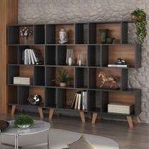 Kit 3 Estantes para Livros Caracas 4 Nichos
