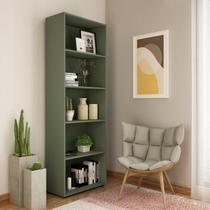 Kit 3 Estantes para Livros com 5 Prateleiras 180CMX60CM Verde/Menta Kit 3 Estantes para Livros com 5 Prateleiras 180CMX60CM Verde/Menta