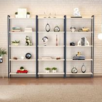Kit 3 Estantes para Livros Industrial Aço 5 Prateleiras 187cmx240cm Active Yescasa