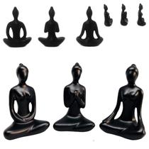 Kit 3 Estatuas Yoga Meditação Porcelana Decoração Bailarina - IMPMC