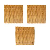 Kit 3 Esteiras Bambu Barriga 1x1,5m Forro Natural Trama Dupla Pergolado Teto Parede Decorativa