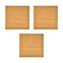 Kit 3 Esteiras Bambu Casca 1x1,5m Forro Natural Trama Simples Pergolado Teto Parede Decorativa