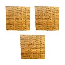 Kit 3 Esteiras Bambu Casca 1x1m Forro Natural Trama Dupla Pergolado Teto Parede Decorativa