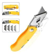 Kit 3 Estilete Profissional Gesseiro Drywall Dobrável Em Ti Kit 3 Estilete Profissional Gesseiro Drywall Dobrável Em Ti