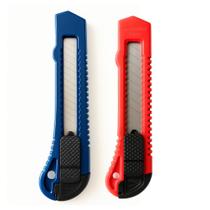 KIT 3 Estiletes 15cm Sortido Lâmina 18mm Plástico e Metal Corte Preciso Abrir Pacotes Cartas Embalag