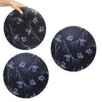 Kit 3 Estofados Assento Para Banqueta Estampado 33cm material sintético