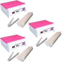 Kit 3 Estufas Manicure - Mini Colors + Estojo Inox + Pegador