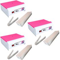 Kit 3 Estufas Mini Colors - Salão Beleza Manicure Pedicure Estética + Estojo Inox (marmita) para Esterilização em Estufa + Pinça/Pegador
