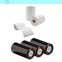 Kit 3 Etiquetas Couche 10X15 100X150 E 3 Ribbon Cera 110X74 Branco