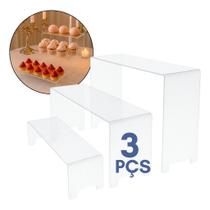 Kit 3 Expositores Loja Display Plataforma Balcão Vitrine Base Calçados Joias Acessórios Kit 3 Expositores Loja Display Plataforma Balcão Vitrine Base Calçados Joias Acessórios