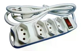 Kit 3 Extensão Elétrica Chave Disjuntora 4 Tomadas Dni 7414 Kit 3 Extensão Elétrica Chave Disjuntora 4 Tomadas Dni 7414