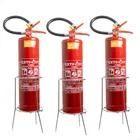 Kit 3 Extintores Pó Químico Abc 6kg Extinorpi Suportes Tripé