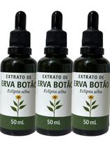 Kit 3 Extrato de Erva Botão Ecipta Alba 50 ML Canteiro de Ervas