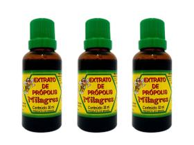 Kit 3 Extrato De Própolis 30ml Mel Milagres