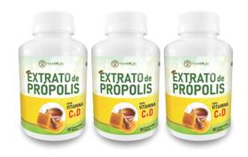 Kit 3 Extrato de Própolis com Vitamina C e D 180 Comprimidos 1000mg