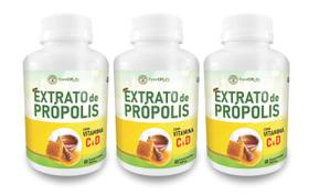Kit 3 Extrato de Própolis com Vitamina C e D 180 Comprimidos 1000mg - Tree of Life