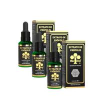 Kit 3 Extrato De Própolis Seco 30% Wax Green 30Ml