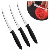 Kit 3 Faca Para Tomate Inox Micro Serrilhada Plenus Tramontina