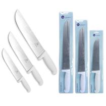 Kit 3 Facas De Açougue Churrasco Carne Aço Profissional Pmg
