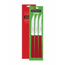 Kit 3 Facas de Carne Vermelho Treviso Simonaggio (100.103.0301.007)