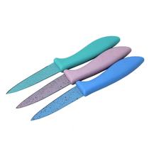 Kit 3 Facas de Cozinha em Aço Inox Cabo PP Colors 12cm