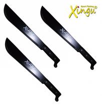 Kit 3 Facões Esportivo Xingu XV1913 Lâmina Negra Com Bainha