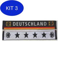 Kit 3 Faixa Cachecol Da Bandeira Da Alemanha