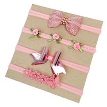 Kit 3 Faixas Cabelo Bebê Tiara Newborn saida de materindade