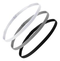 Kit 3 Faixas Cabelo Suor Headband Corrida Esporte Testa Yoga