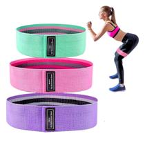 kit 3 faixas elastica de resistencia mini band para treino em casa yoga pilates multifuncional