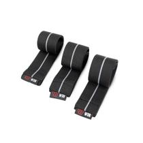 Kit 3 Faixas Elástica Hip Band Won Leve Resistência Preto Exercícios Funcional Pilates Yoga Academia Treino