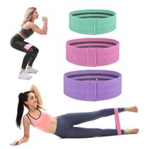 Kit 3 Faixas Elásticas De Exercício Hip Resistance Bands Fitness