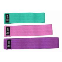 Kit 3 Faixas Elasticas De Exercicio Hip Resistance Bands - Fitness