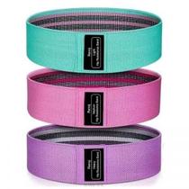 Kit 3 Faixas Elásticas Exercício em Casa Academia Pilates Unissex