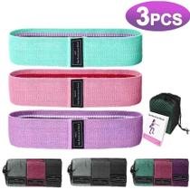 Kit 3 Faixas Elasticas Exercicio Hip Resistance Bands