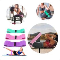 Kit 3 Faixas Elásticas Exercícios Resistência 3 Níveis