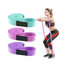 Kit 3 Faixas Elásticas Hip Band O Treino De Academia Em Casa